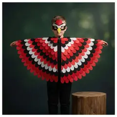 ATURE - Kit De Capa Con Alas De Aves De Fieltro Para Niños Halloween
