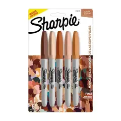 SHARPIE - Set 5 Marcadores Punta Fina Retrato y Tierra