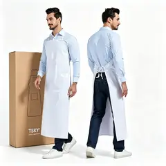 TSKY CHILE SHOPPING - Pechera Delantal Impermeable 120x80cm Para Carnicería Cocina Y Asado Pvc Grueso Ajustable