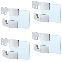 KUANGYE - Set 4 Pares Bisagra Con Retén Para Puerta Vidrio 1 Hoja