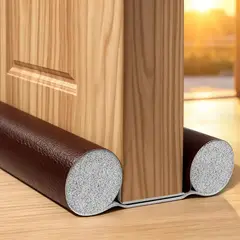 KUANGYE - Pack 4 Zócalo Burlete Doble Bajo Puerta Aislante De Ruido Y Frio