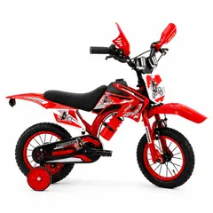 21K SPORTS - Bicicleta Aro12 Bicimoto Con Ruedas Estabilizadoras Infantil Roja