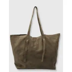 BSOUL - Bolso Cuero Mujer Suede Bag Verde