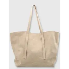 BSOUL - Bolso Cuero Mujer Suede Bag Beige