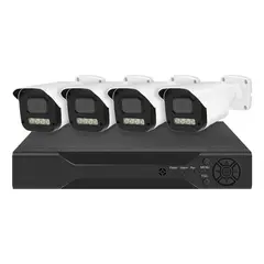 IRM - Camaras de Seguridad Kit 4 Unidades y Grabador DVR Full HD Casa Negocio Monitoreo desde Celular