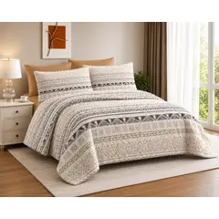 GENERICO - Cobertor Cubrecama Quilt de Verano 2 plazas