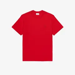 LACOSTE - Polera Hombre De Interlock De Algodón Rojo