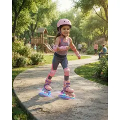 MYLHOGAR - Kit Completo de Patines en Linea y Protecciones Para Niñas Talla M
