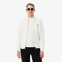 LACOSTE - Jersey Hombre De Cuello Alto De Algodón Blanco