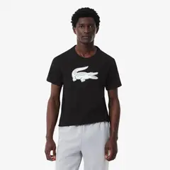 LACOSTE - Polera Hombre Deportiva Ultra Dry Con Logo Xxl Negro