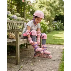 MYLHOGAR - Patines Infantiles con Ruedas LED y Set de Protecciones Talla M
