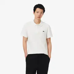 LACOSTE - Polera Hombre De Corte Regular De Algodón Blanco