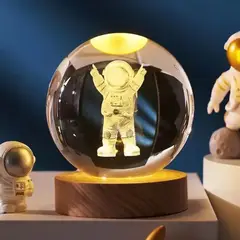 OEM - Lámpara Bola De Cristal 3D Led Usb Astronauta