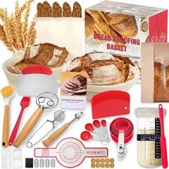 EVERSO - Kit Completo Para Pan De Masa Madre Con Cestas Banneton