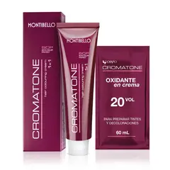 MONTIBELLO - Tintura Cromatone Tono 1.1 Negro Azul + Oxidante 20vol 60ml