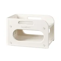 KIDSCOOL - Mudador De Sobremesa Compacto Con Estante Organizador Plástico Blanco Marfil 75x51x46 cm