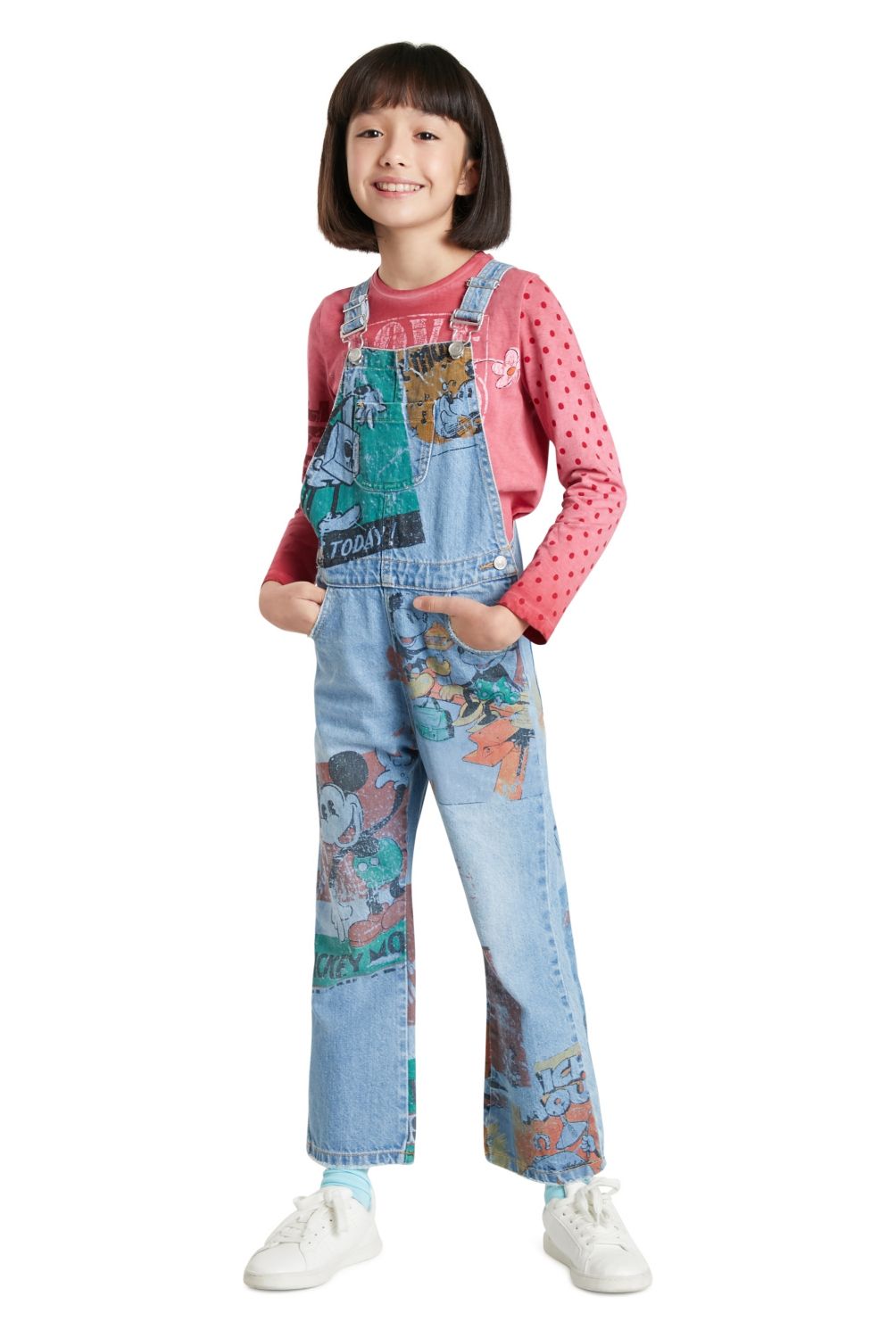DESIGUAL - Desigual Peto Vaquero Largo Ilustración Niña