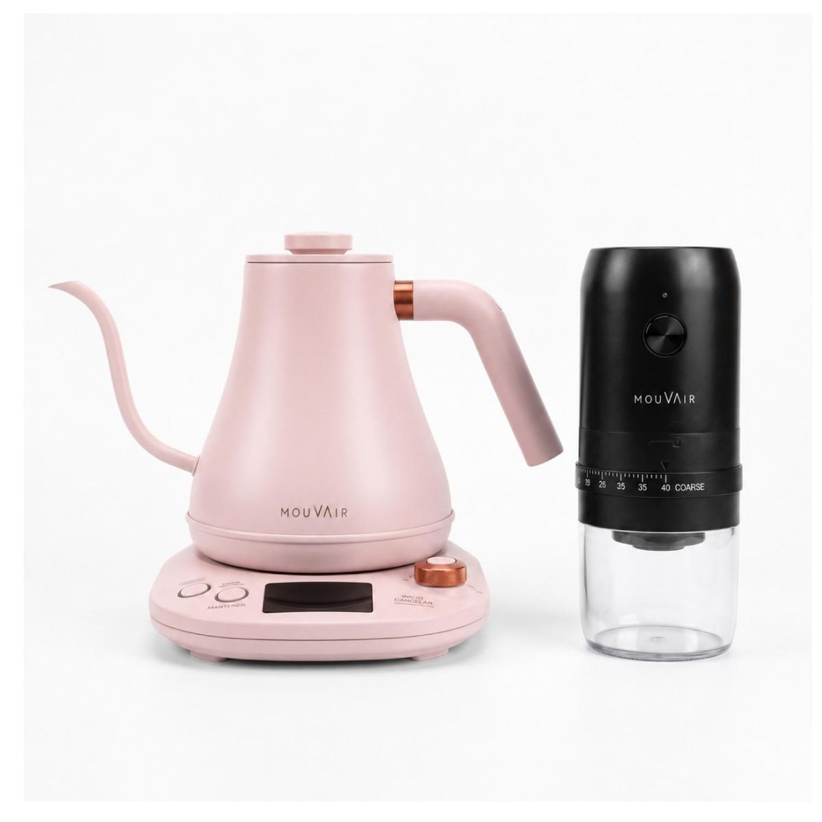 MOUVAIR - Pack Hervidor Inteligente Mouvair Swan + Molinillo de Café Eléctrico