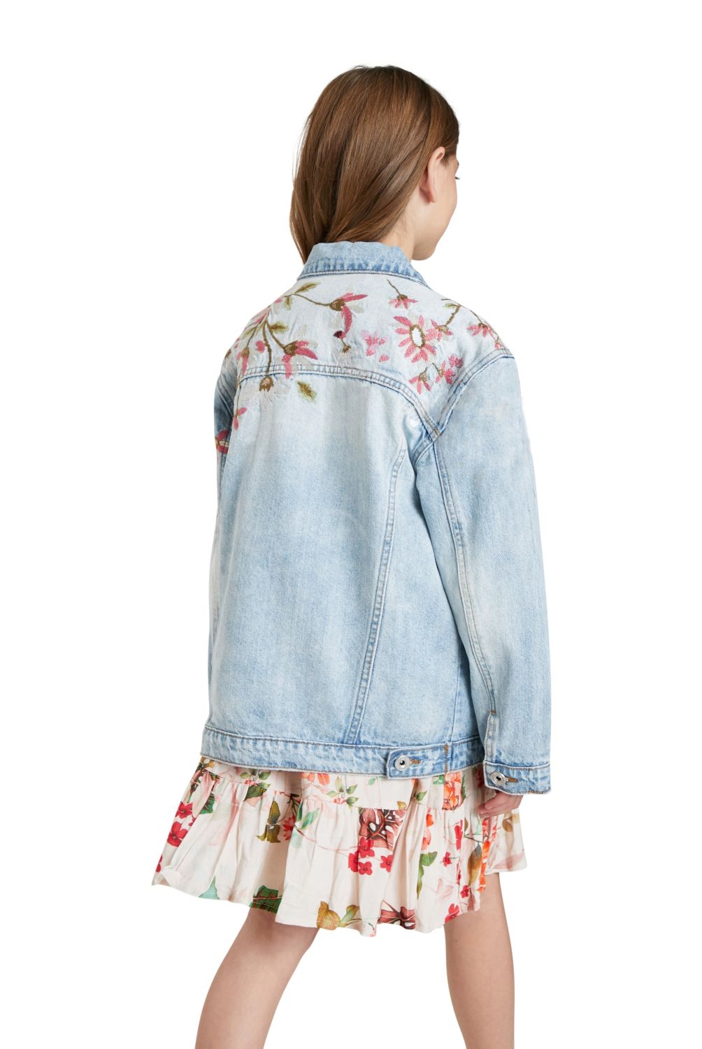 DESIGUAL - Chaqueta Vaquera Oversize Bordada Niña Desigual