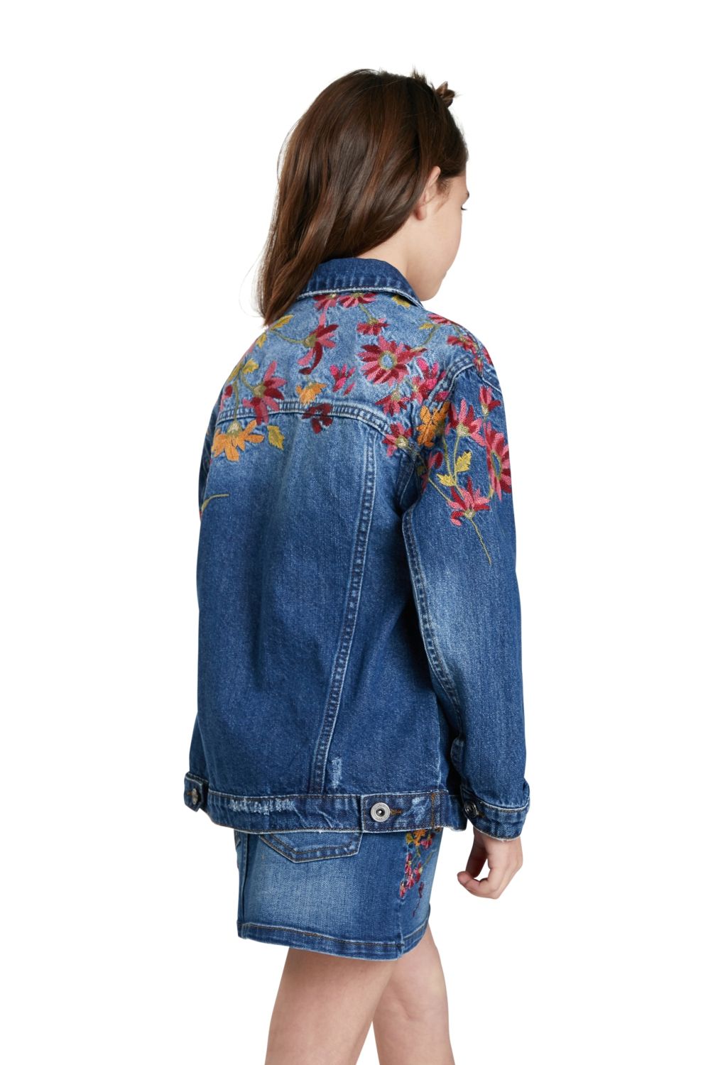 DESIGUAL - Chaqueta Vaquera Oversize Bordada Niña Desigual