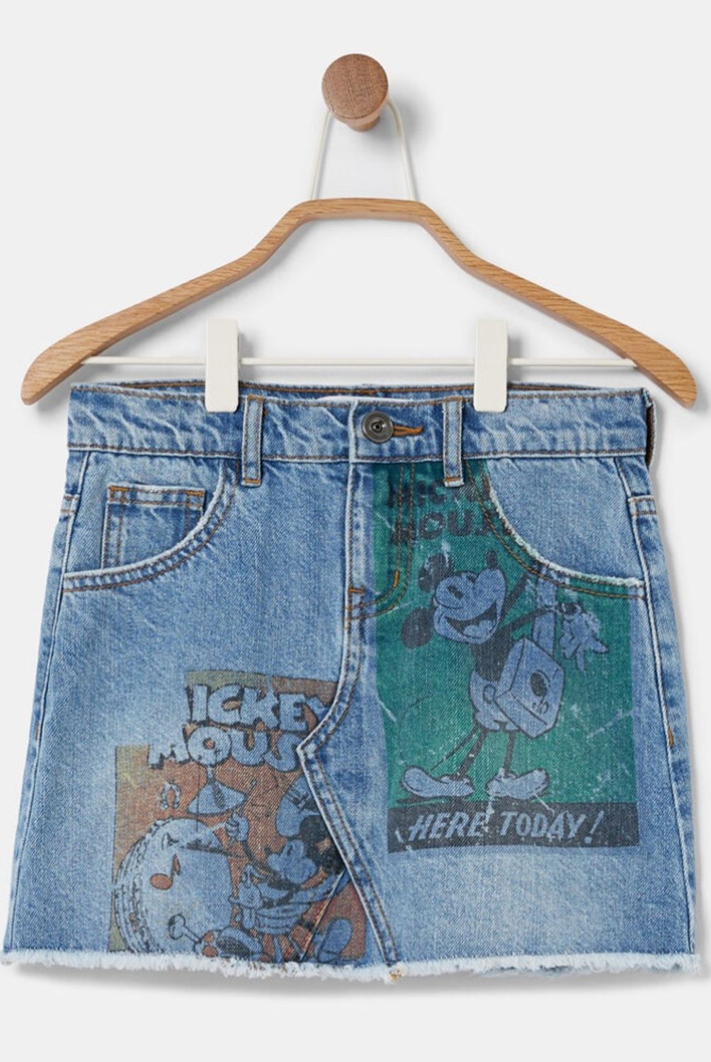 Desigual - Desigual Falda Corta Vaquera Mickey Mouse Niña