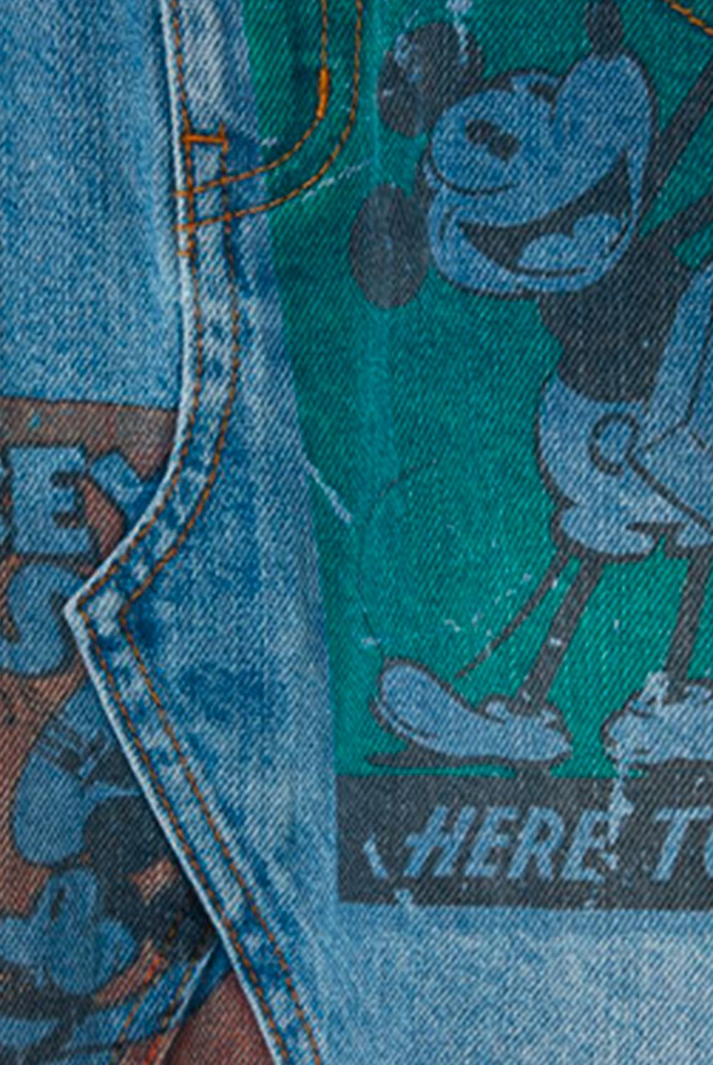 Desigual - Desigual Falda Corta Vaquera Mickey Mouse Niña