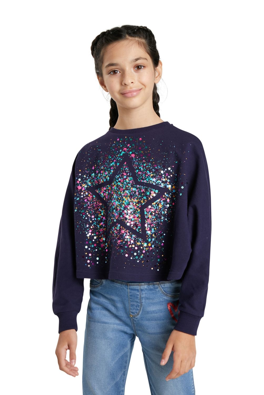 DESIGUAL - Sweater Oversize Estrella Niña Desigual