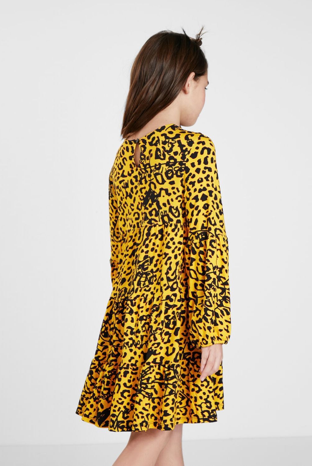 Desigual - Desigual Vestido Trapecio Leopardo Niña Niña