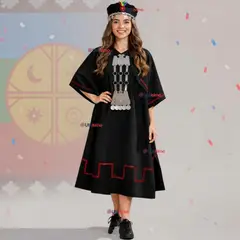 UTILISIMO - Traje Típico Vestido Mapuche Completo 5 Piezas Mujer Fiestas Patrias