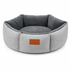 LITTLE PETS - Cama Mascotas 80cm Jacquard Premium Acolchada Perro Gato