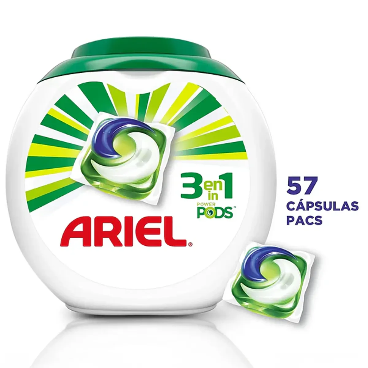 ARIEL - Detergente Ariel Pods 3 en 1 - 57 Cápsulas