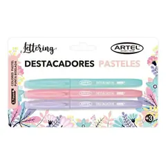 ARTEL - Destacador Colores Pasteles 3 Colores