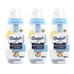 GENERICO - Suavizante Comfort Puro Cuidado 500 ml - 3 Unidades