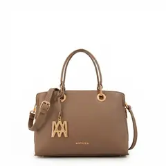 AMPHORA - Cartera tote laia mediana taupe