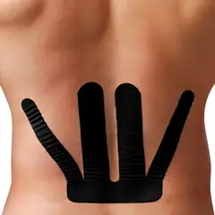 SPIDER TECH - Tape Kinesiológico Spidertech Precortado - Zona Lumbar color Negro