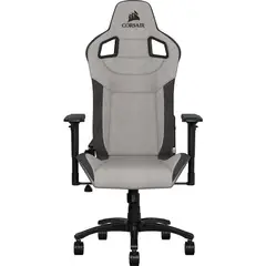 CORSAIR - Silla Gamer T3 RUSH Fabric 2023 Gris/Carbón – Tela Transpirable, Reposabrazos 4D