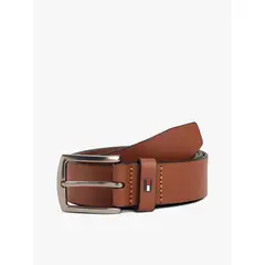 TOMMY HILFIGER - Cinturón Denton De Cuero Café