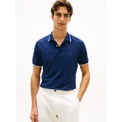 TOMMY HILFIGER - Polo De Piqué Regular Fit Azul