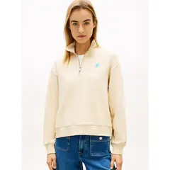 TOMMY HILFIGER - Poleron Sript Con Medio Cierre Amarillo