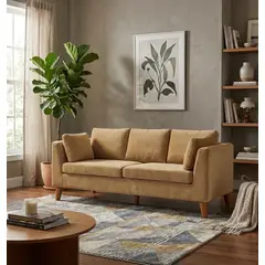 MUEBLERIA LATINA - SOFA ESTOCOLMO 3 CUERPOS FELPA