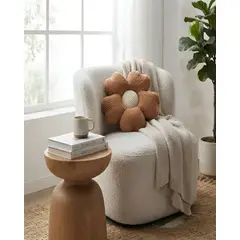 MYLHOGAR - Cojin Decorativo Flor Nordico Suave Felpa para Sala y Dormitorio