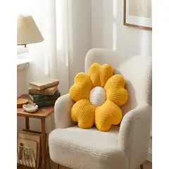 MYLHOGAR - Cojin Decorativo Flor Nordico Suave Felpa para Sala y Dormitorio