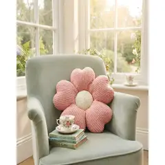 MYLHOGAR - Cojin Decorativo Flor Nordico Suave Felpa para Sala y Dormitorio