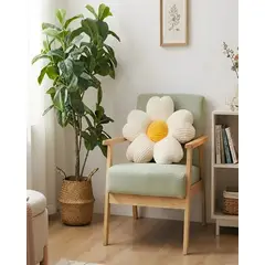 MYLHOGAR - Cojin Decorativo Flor Nordico Suave Felpa para Sala y Dormitorio