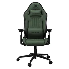COUGAR GAMING - Silla Gamer Cougar Explore Army Green F, Reposabrazos 3D, Reclinación 155°, Hasta 120kg, Verde