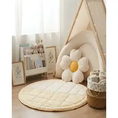MYLHOGAR - Cojin Decorativo Forma de Flor Suave Peluche para Sillón y Cama