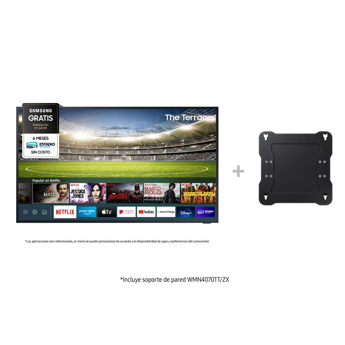 SAMSUNG - QLED Smart TV 65" QN65LST7TAGXZS Tizen + Soporte de Pared Samsung