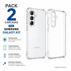 GENERICO - CARCASA GENERICA PARA GALAXY A17 TRANSPARENTE PACK X2