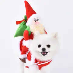 DANWEILE - Disfraces para mascotas pequeñas y medianas - Papá Noel-XL