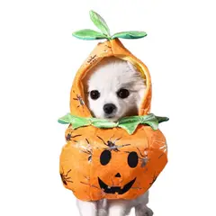 DANWEILE - Ropa para mascotas pequeñas y medianas - disfraz de calabaza-S